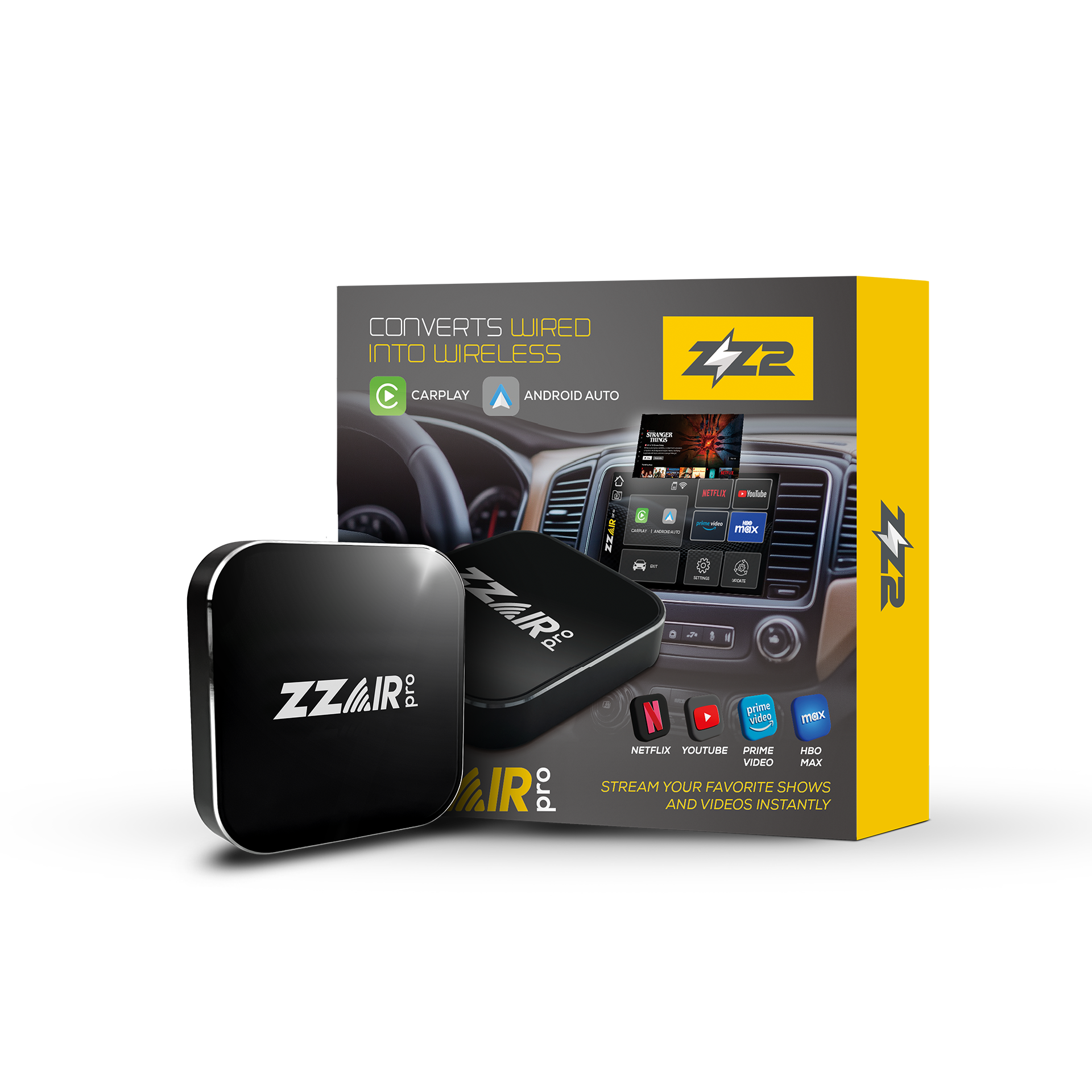 あーちゃん2/22 P16 ZZAIR-PRO converts wired to wireless CarPlay and Stream Youtube